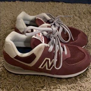 maroon New Balance 574